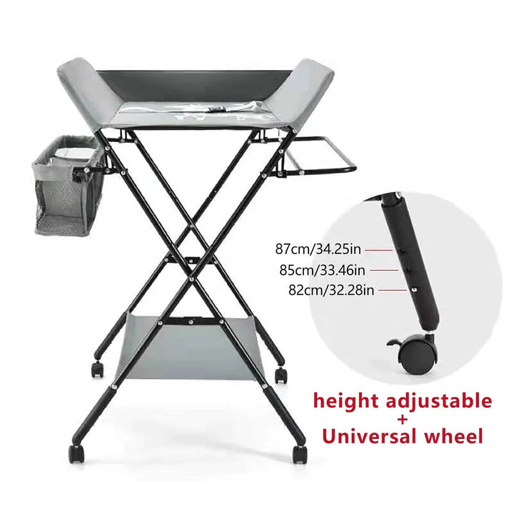 Baby Wickelkombi Mobiler Bade-Wickeltisch faltbar,klappbare Wickelkommode mobiler,Wickeltisch mit Wi