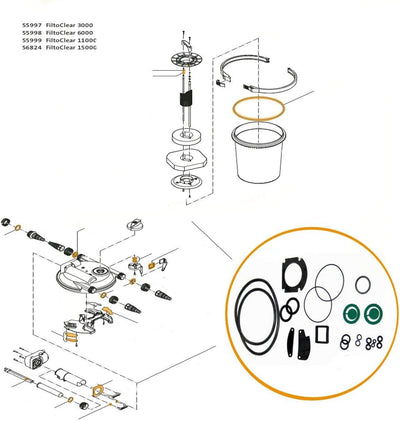 Ersatz-Set Dichtungen FiltoClear 34581