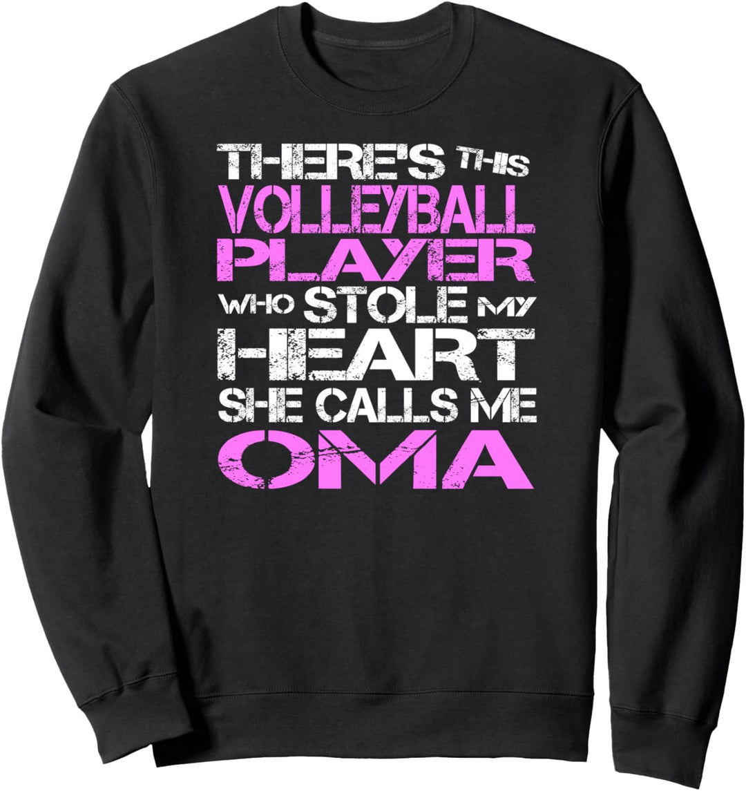 There's Volleyball Player Stole My Heart She Calls Me Oma Sweatshirt
