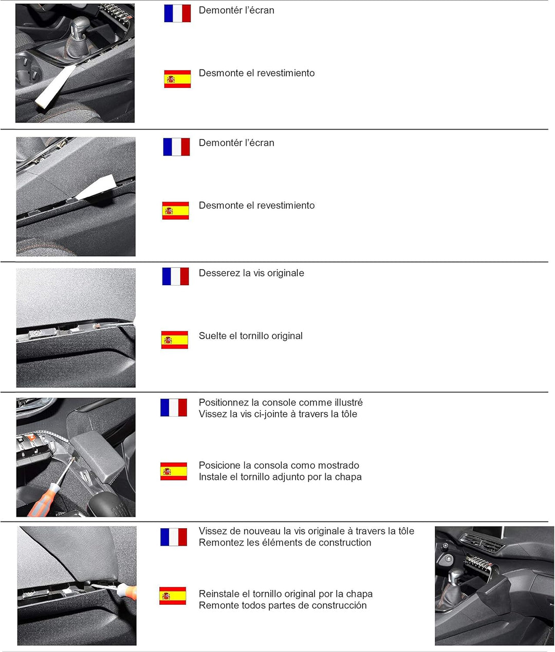 KUDA 2535 Halterung Kunstleder schwarz für Peugeot 3008 & 5008 (2. Gen) ab 2016, 2535