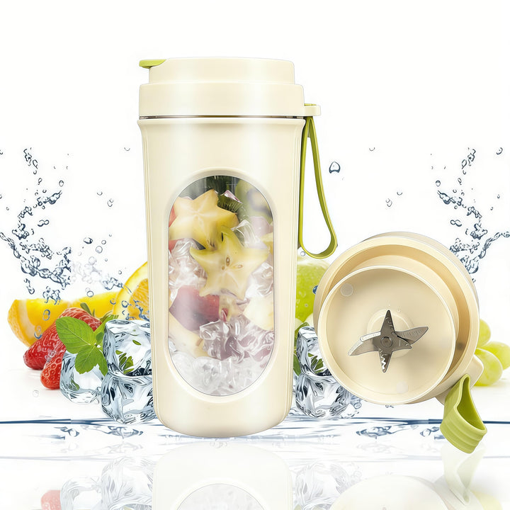 Tragbarer Mixer 450ml Smoothie Maker mit 12-Blatt-Edelstahlklinge Mini Blender Typ C Ladung Multifun