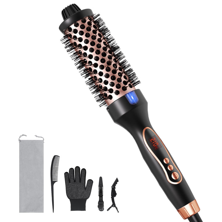 Thermobürste, Thermal Brush Ionische Lockenbürste Erhitzt zur Erzeugung Natürlicher Locken, Haarglät