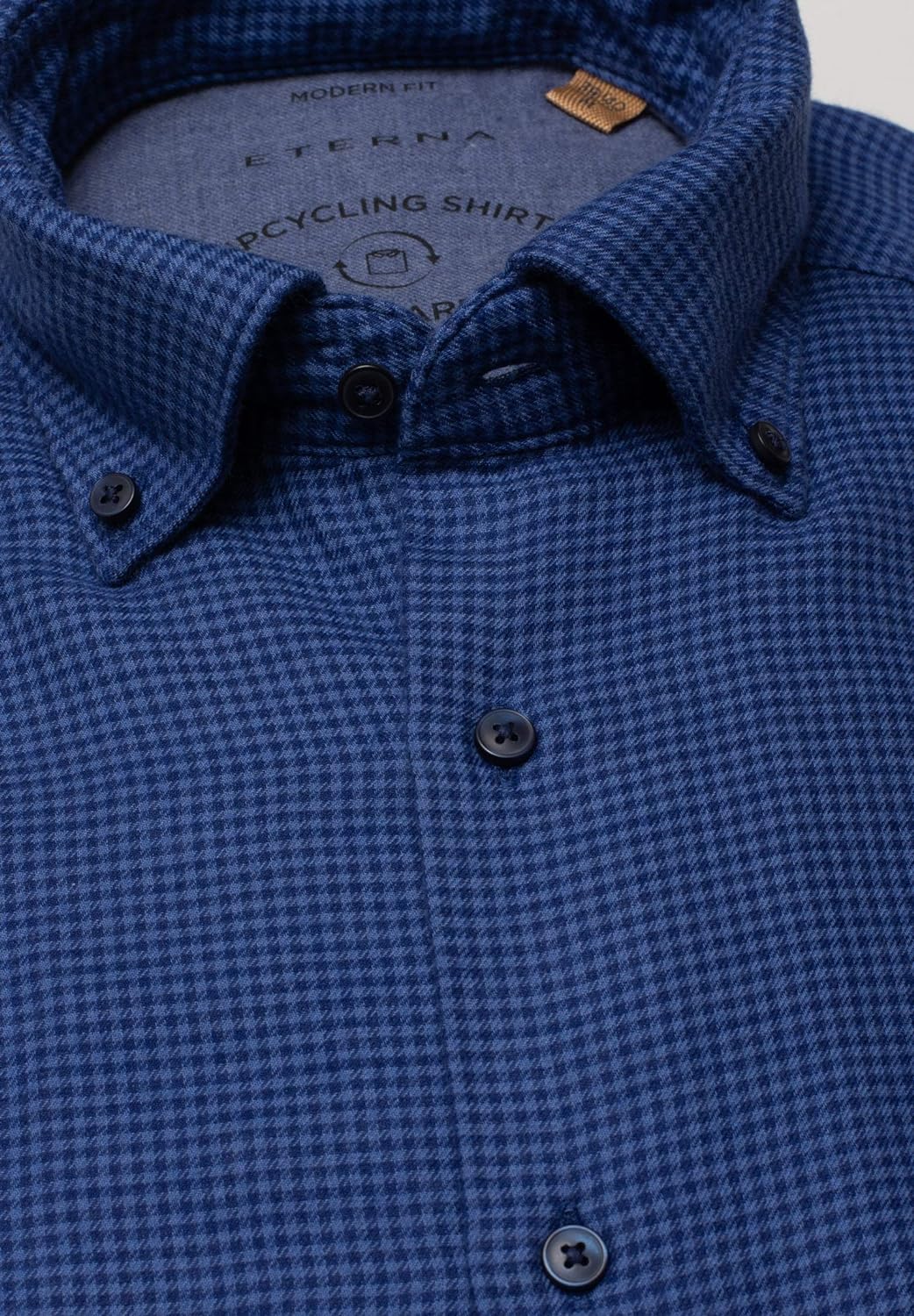 eterna Langarm Hemd Regular Fit Flanell kariert