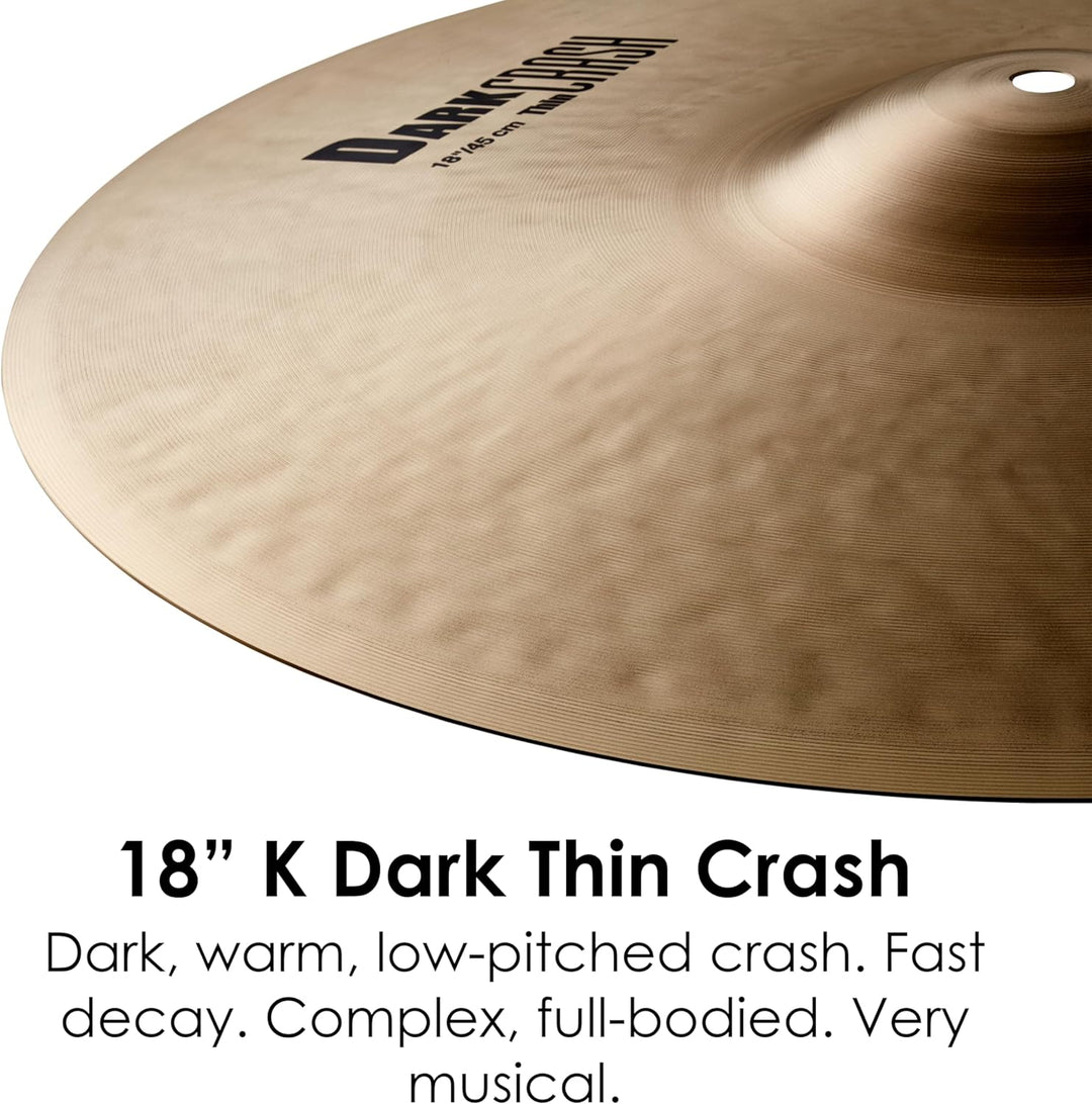 Zildjian K Zildjian Series - 18" Dark Crash Thin Cymbal 18 Zoll Dark Thin, 18 Zoll Dark Thin