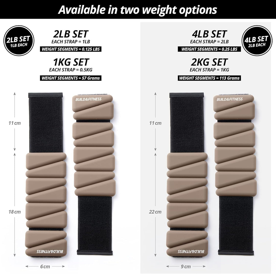 Handgelenk & Knöchel Gewichte Verstellbare Bänder für Frauen und Männer Workouts 2er Set je 0,5kg Pe