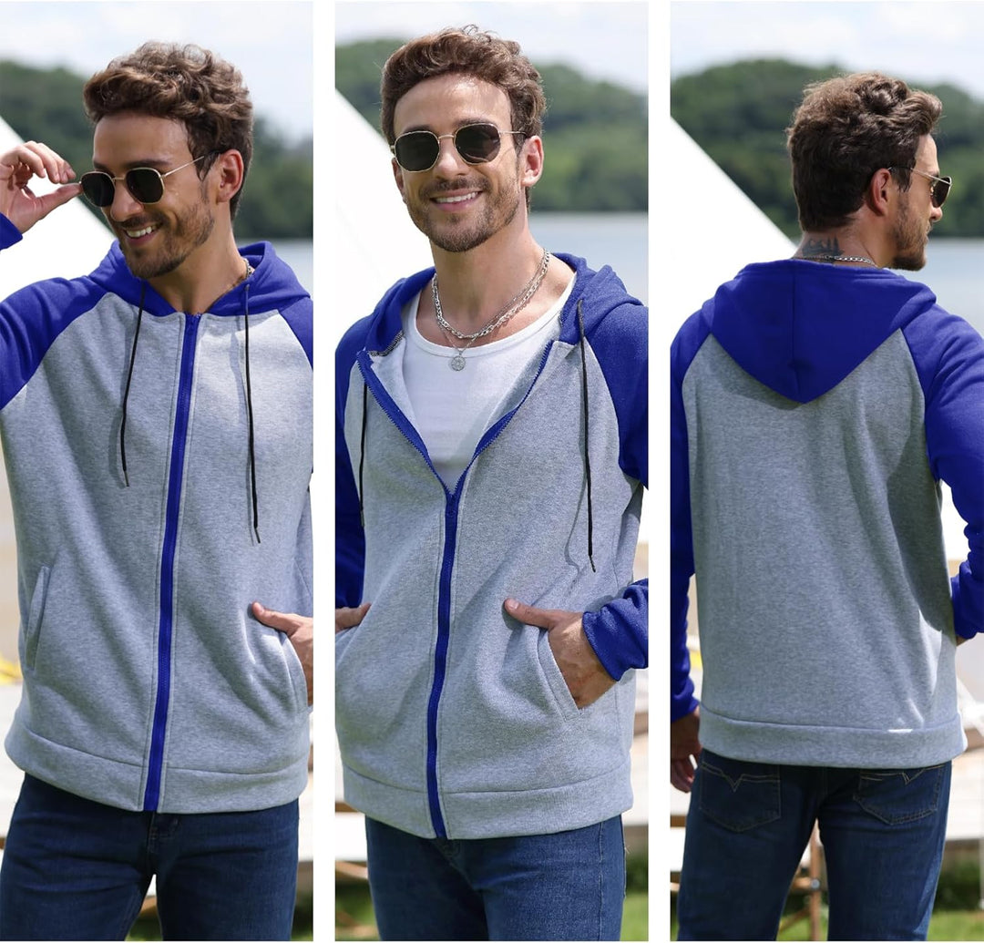 YawYews Sweatjacke Herren Zipper Hoodie Kapuzenjacke Herren Sweatjacke Mit Kapuze Sweatshirt Jacke R