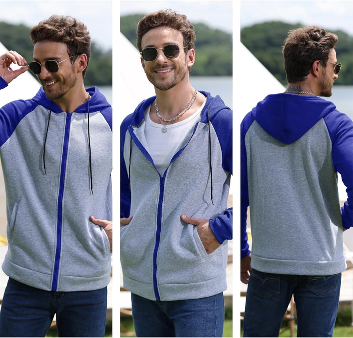 YawYews Sweatjacke Herren Zipper Hoodie Kapuzenjacke Herren Sweatjacke Mit Kapuze Sweatshirt Jacke R