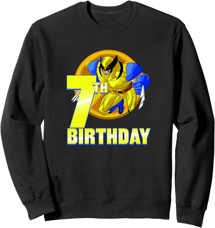 Marvel X-Men Wolverine 7th Birthday Badge Sweatshirt
