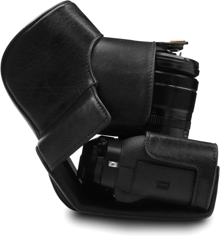 MegaGear MG1550 Fujifilm X-T3 (XF23mm - XF56mm & 18-55mm Lens) Ever Ready Echtleder Kamera-Case mit