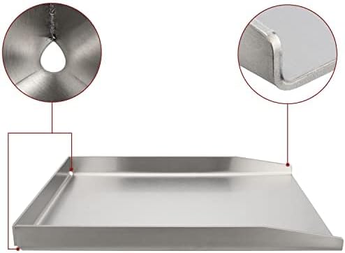45x30CM Edelstahl Grillplatte, BBQ Plancha Grillschale für Napoleon Rogue (auch mit Heckbrenner), We