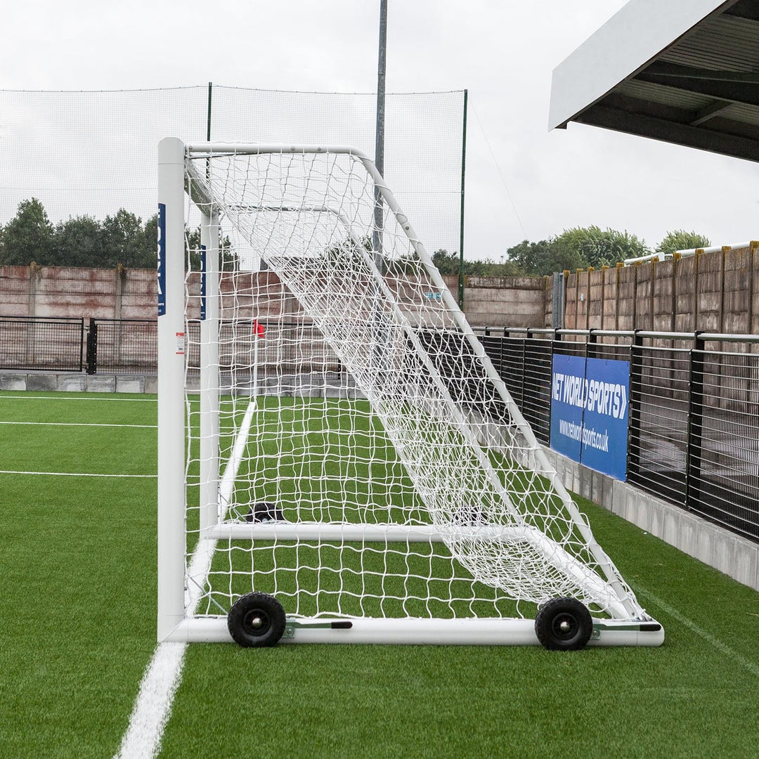 FORZA Alu110 Ersatzfussballtor | Extrabreites schwarzes Gummirad für Fussballtore | Nur einstichgesi