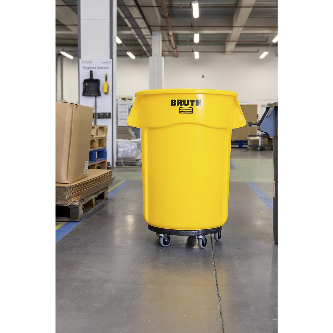 Rubbermaid Commercial Products Brute Round Container 167 L Gelb – Schwerlast-Abfallbehälter mit Luft