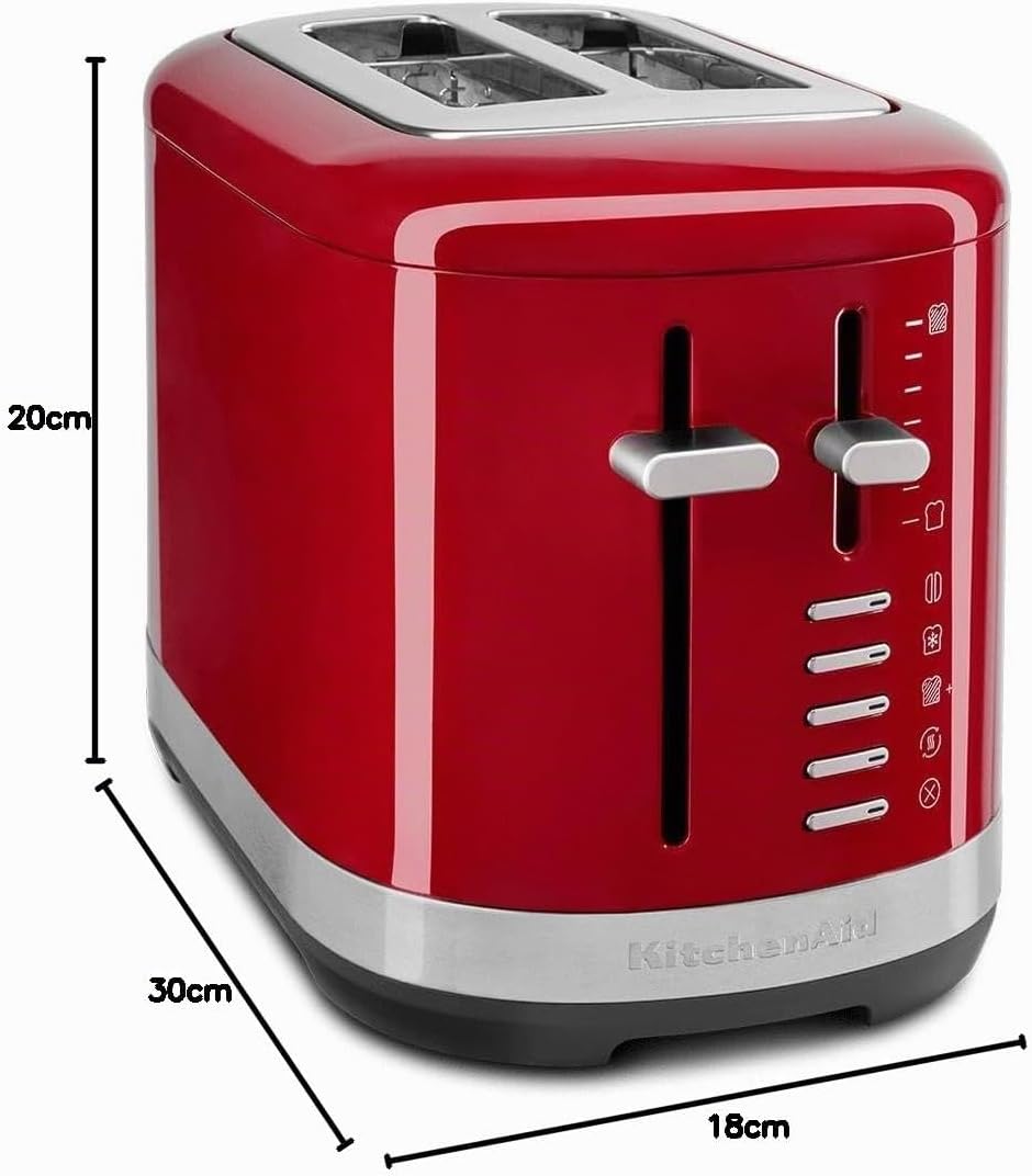 KitchenAid Toaster für 2 Scheiben - Retro Design Toast Machine - 7 verschiedene Funktionen - Edelsth