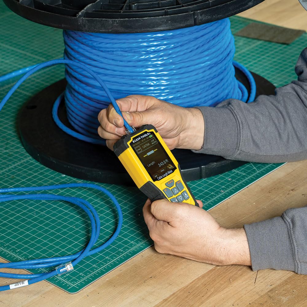 Klein Tools 501-915 Kabeltester TDR Kabellängenmesser misst Elektro-, Daten-, Zwei-Draht- und Romex-
