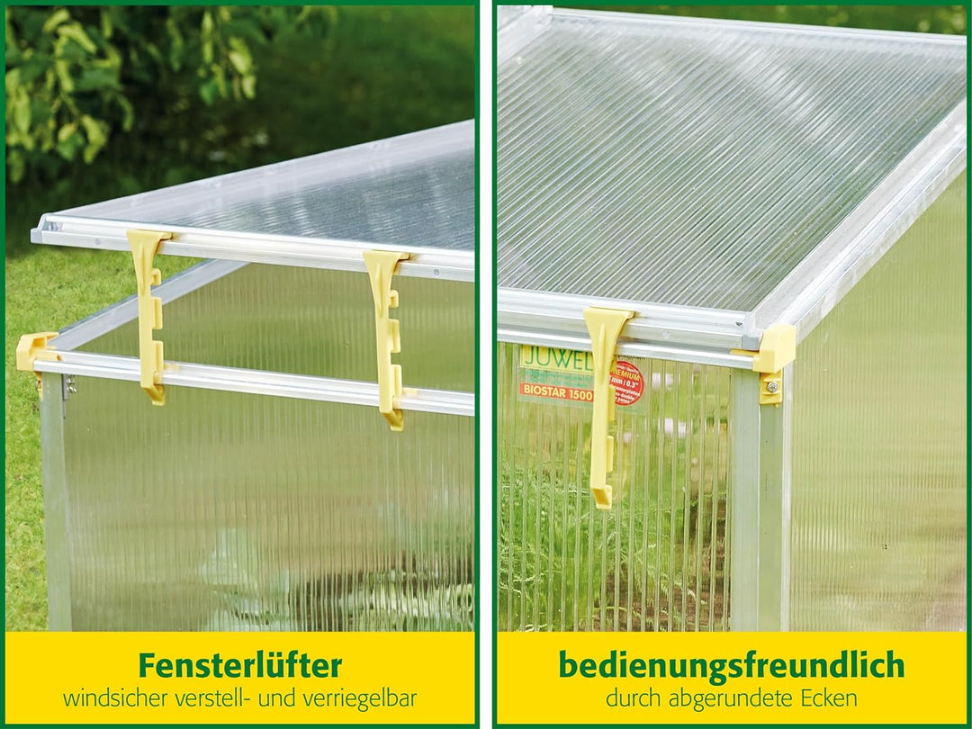 Juwel Frühbeet Biostar 1500 (Gewächshaus mit Fensterautomat, öffnet und schliesst selbstständig, Pfl