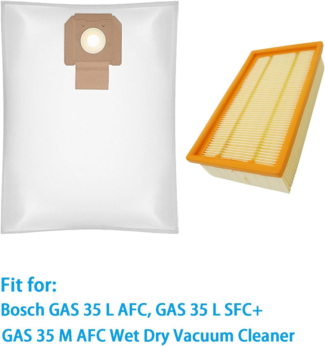 Staubbeutel Filter Zubehör Set für Bosch Nass-/Trockensauger GAS 35 L AFC/GAS 35 L SFC+ / GAS 35 M A