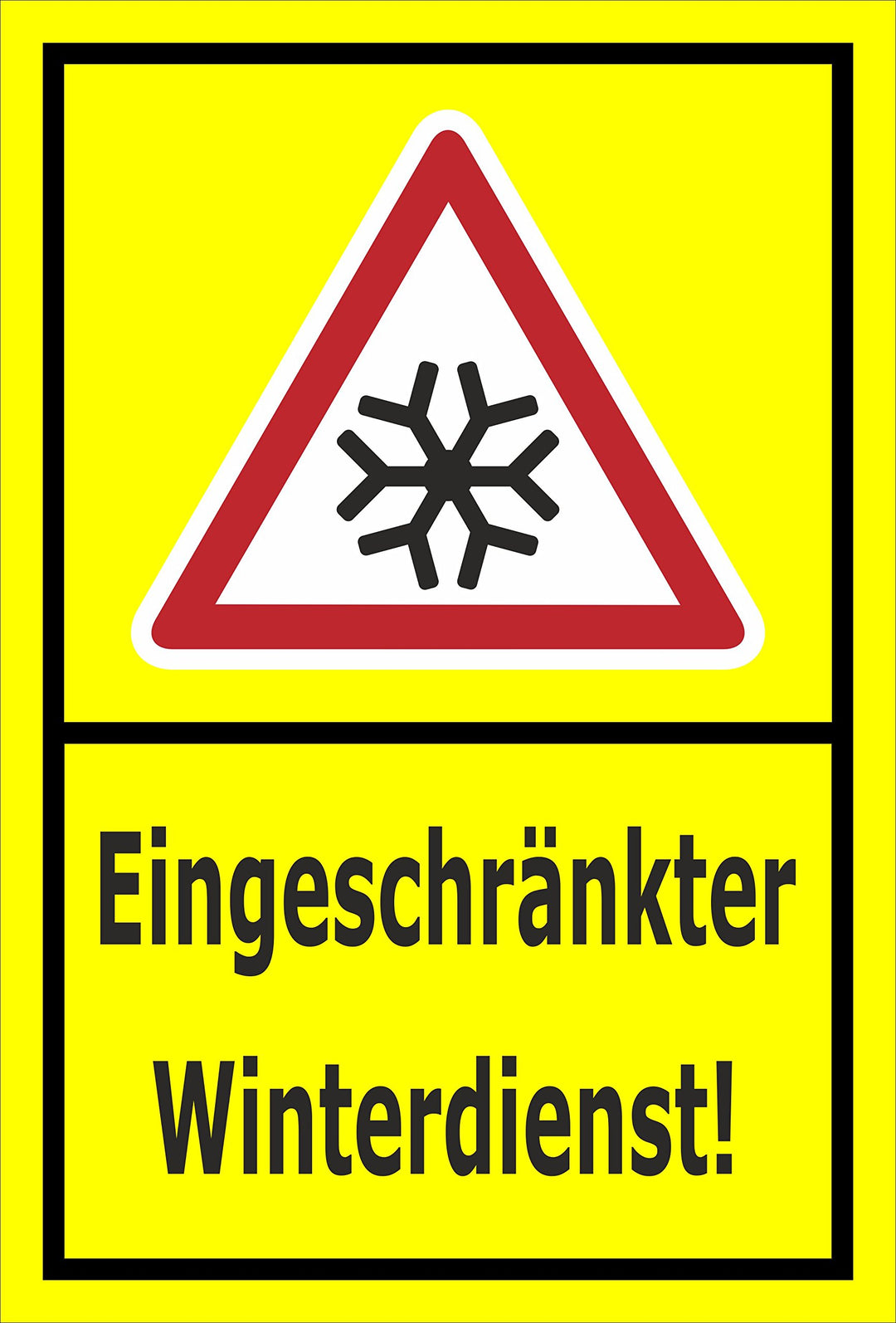 Melis Folienwerkstatt Schild Eingeschränkter Winterdienst - 60x40cm - 3mm Aluverbund – 20 VAR S00018