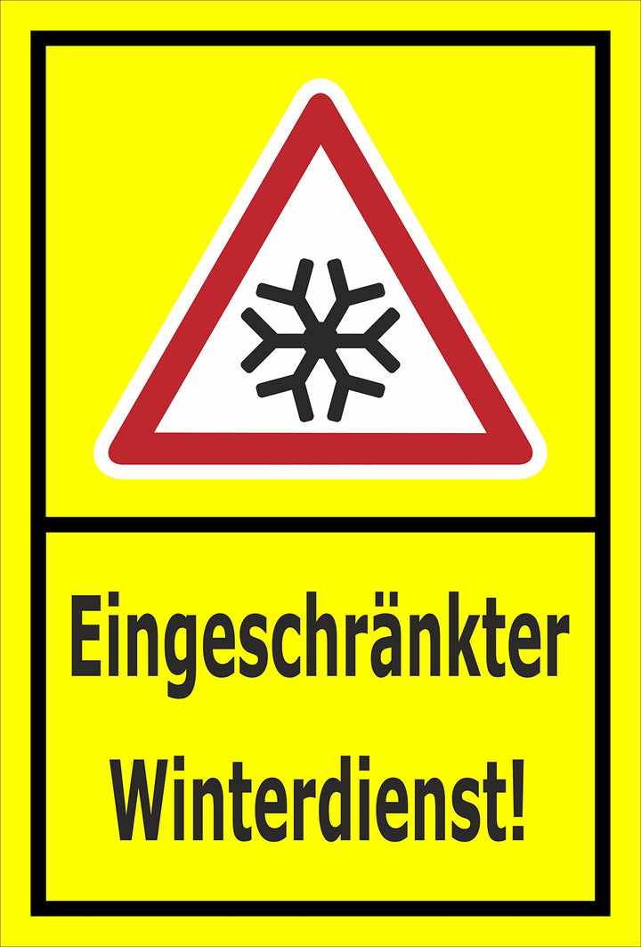 Melis Folienwerkstatt Schild Eingeschränkter Winterdienst - 60x40cm - 3mm Aluverbund – 20 VAR S00018