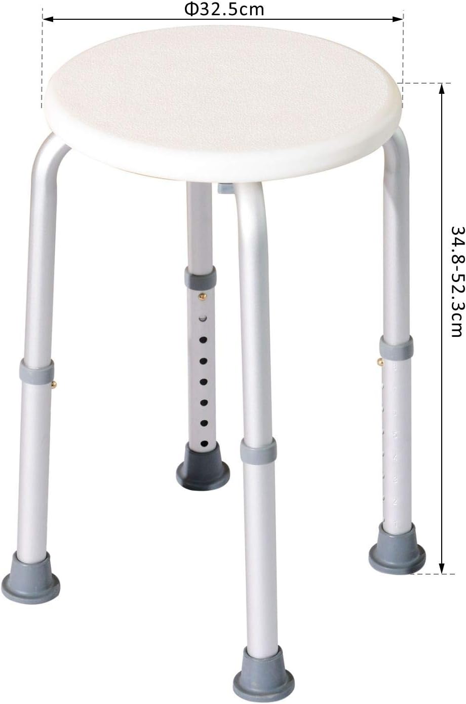 Homcom® Duschstuhl Badehocker Badestuhl Duschhocker Duschsitz Badhilfe höhenverstellbar (Duschhocker