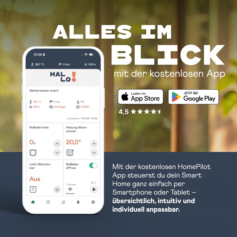 HOMEPILOT Gateway Premium - Smart-Home-Zentrale zur Steuerung Aller smarten HOMEPILOT Produkte per k