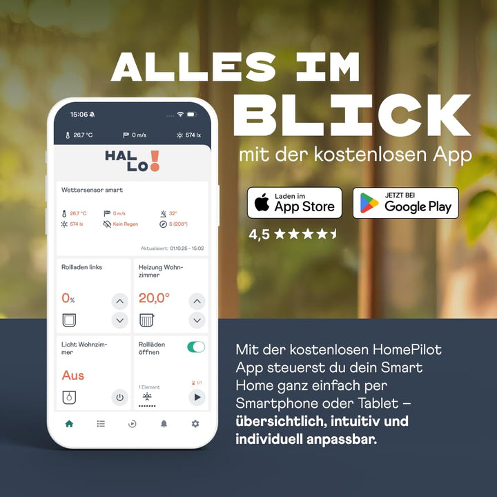 HOMEPILOT Gateway Premium - Smart-Home-Zentrale zur Steuerung Aller smarten HOMEPILOT Produkte per k
