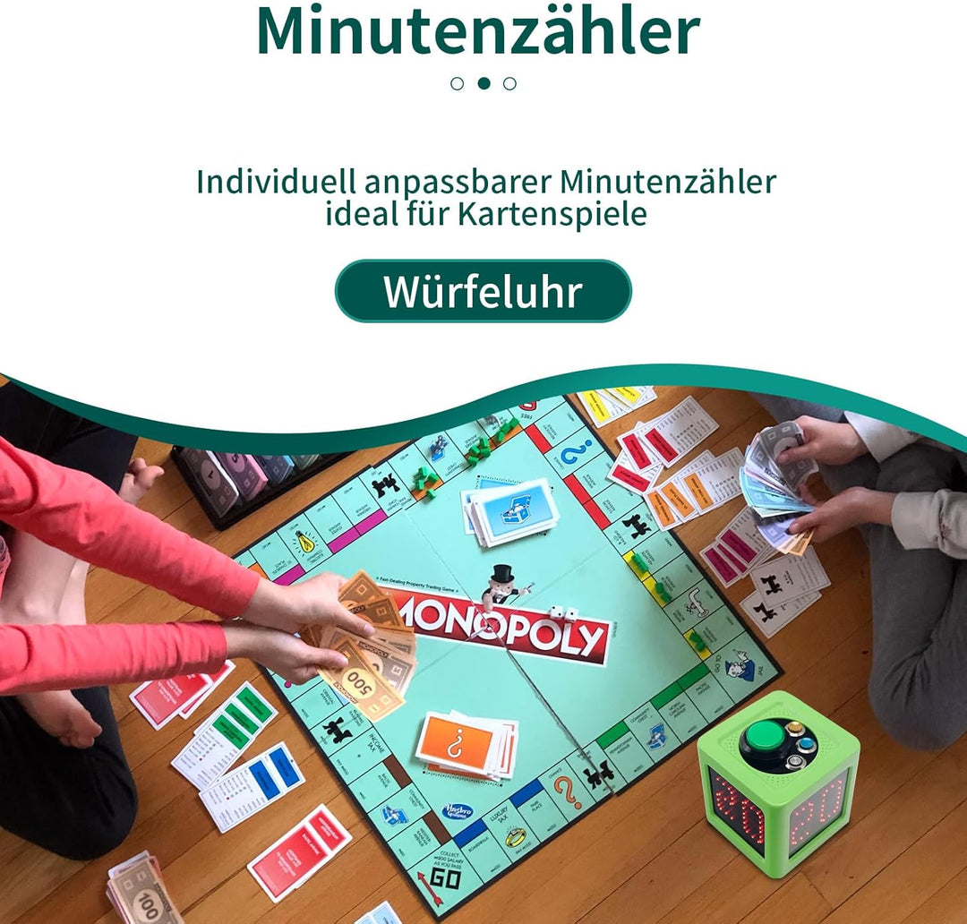 Poker Shot Clock, Cube Timer Countdown für Poker/Casino/Schachkasinos,20/30 Sec and Custom Time (Kle