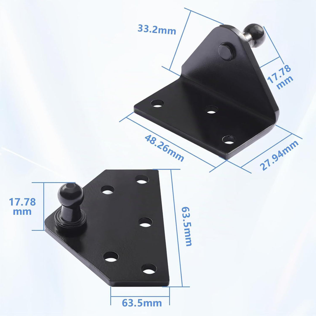 Universal 10MM Kugelbolzen Montagehalterung Breit für Gasdruckfeder Gasdruckdämpfer Gasfeder Federst