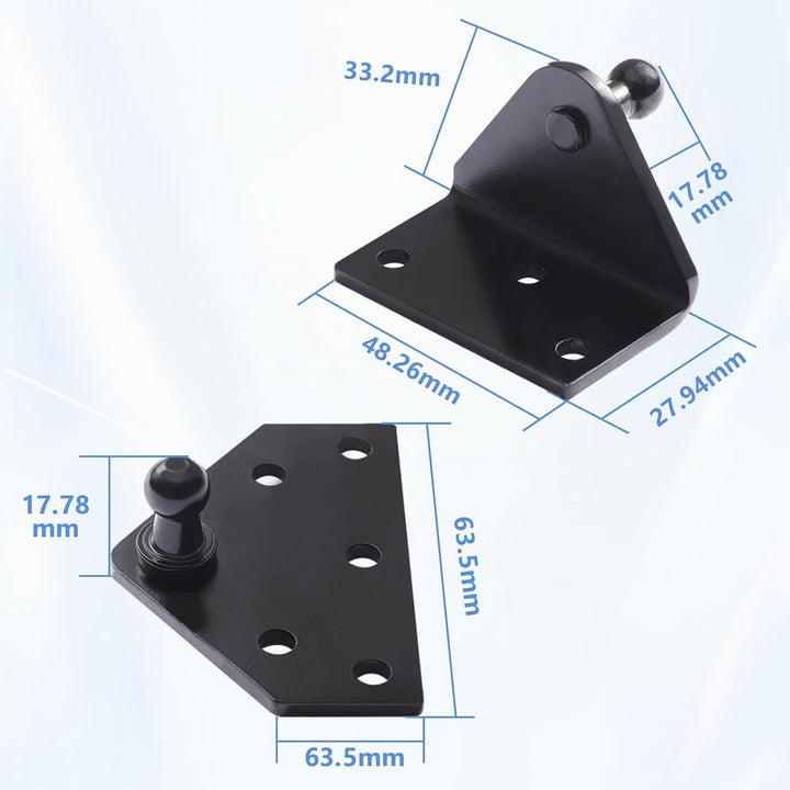 Universal 10MM Kugelbolzen Montagehalterung Breit für Gasdruckfeder Gasdruckdämpfer Gasfeder Federst