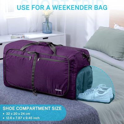 Gonex Faltbares Reisegepäck Leicht 40/60/80/100/150L Grosse Reisetasche Sporttasche für Reise Gym Ur