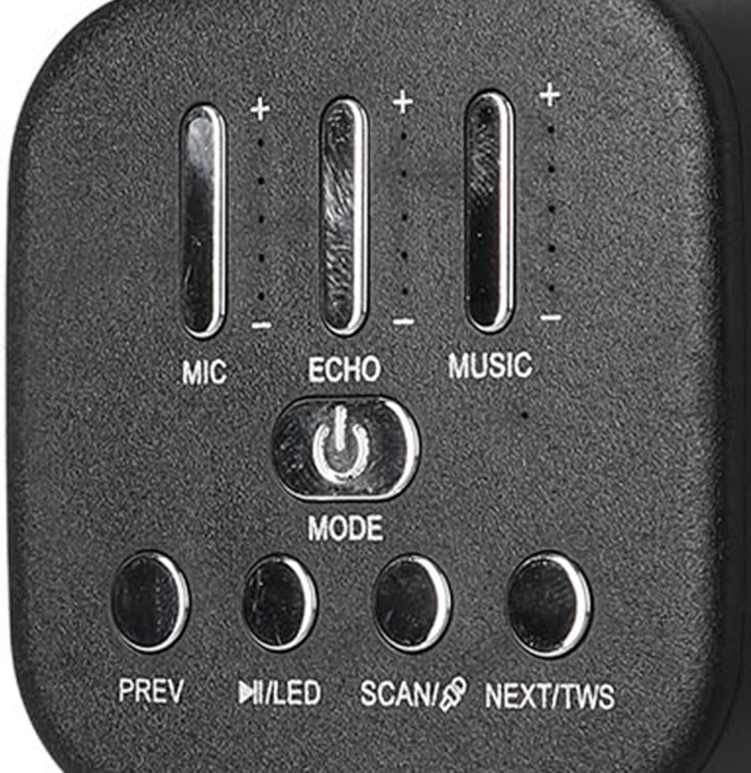 Karaoke Mikrofonmaschine, Bluetooth Lautsprecher Karaoke Mikrofon für Erwachsene für Zuhause (Schwar