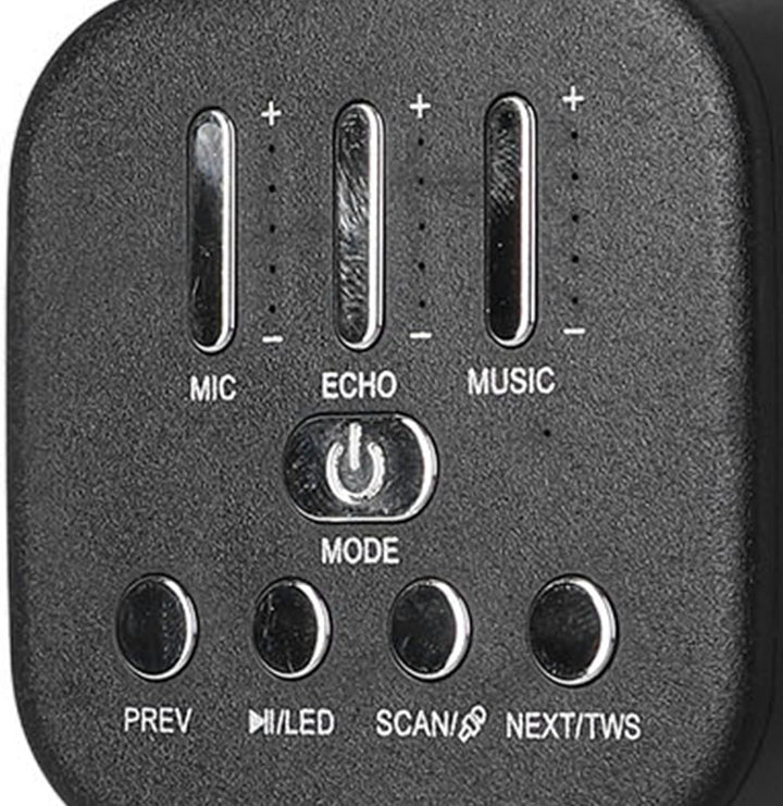 Karaoke Mikrofonmaschine, Bluetooth Lautsprecher Karaoke Mikrofon für Erwachsene für Zuhause (Schwar