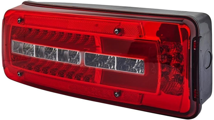 HELLA 2VD 012 381-351 Heckleuchte - Truck Full LED - LED - 24V links links DIN Stecker hinten, links