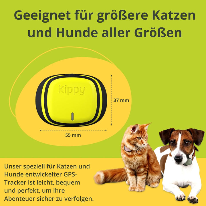 Kippy – GPS Tracker Halsband Evo für Hunde und Katzen – Gesundheits- und Aktivitäts-Tracker – GPS Tr