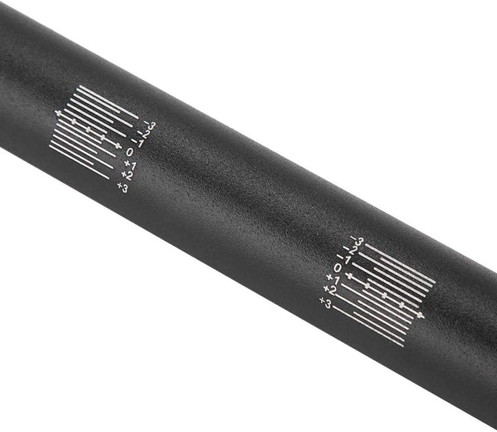 Qiilu 22mm Durchmesser Aluminiumlegierung Retro Motorrad Geändert Lenker Flach(Matt-schwarz)