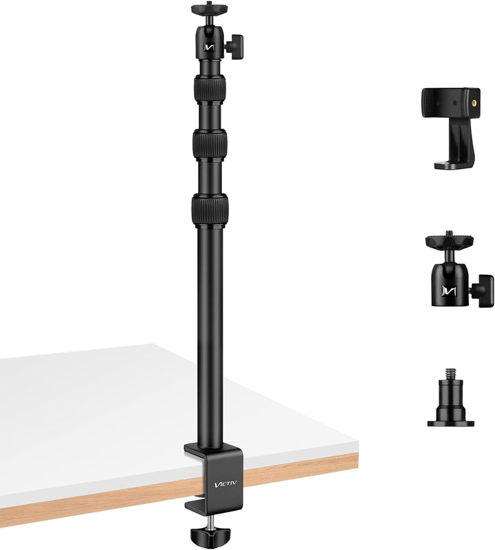 Victiv Kamera Tischstativ für DSLR Canon, 37cm-105cm Handy Tisch Stativ mit Handyhalterung for Smart