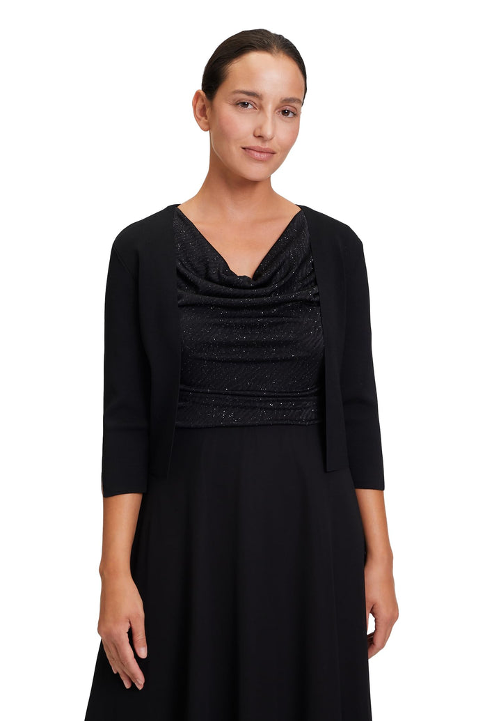 Vera Mont Damen Strickbolero Langarm S Schwarz, S Schwarz