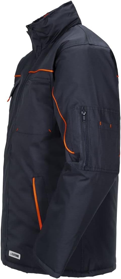 Planam Outdoor Winter Men's Piper Jacket Many Colours 3XL Marine/Orange, 3XL Marine/Orange