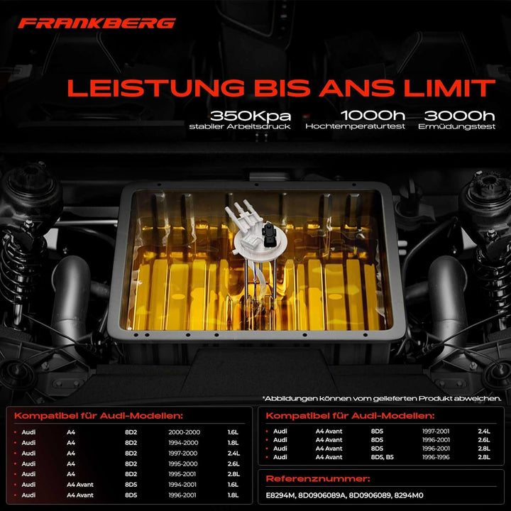 Kraftstoffpumpe Benzinpumpe für A4 8D2, B5 A4 Avant 8D5, B5 1.6L 1.8L 2.4L 2.6L 2.8L Benzin 1994-200