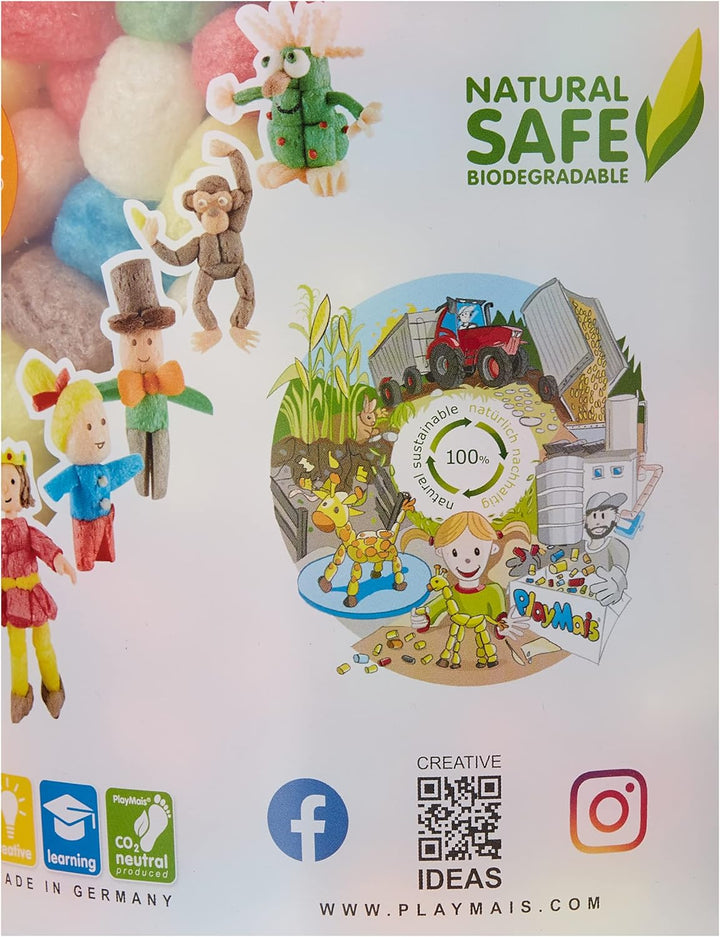 Playmais Basic 500 Bastelset für Kinder ab 3 Jahren | Basteleimer mit über 500 Stück zum Basteln | N