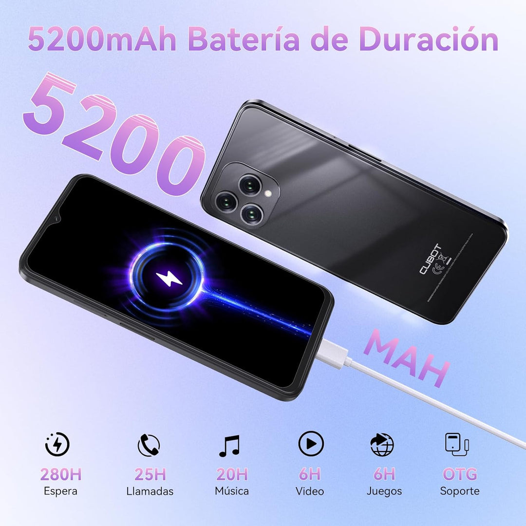 CUBOT P80 Smartphone ohne Vertrag (2023), Android 13 Handy, 16GB+256GB/1TB, 48MP+24MP, 6,58" FHD+, 5