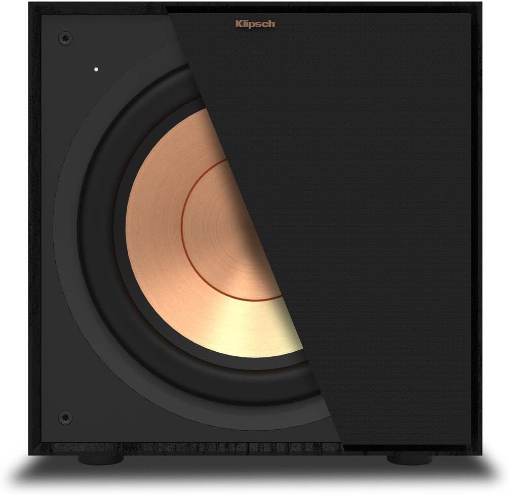 Klipsch R-101SW Black – Aktiv-Subwoofer, 25,4 cm (10 Zoll), Schwarz, Digitalverstärker, 150 W/300 W