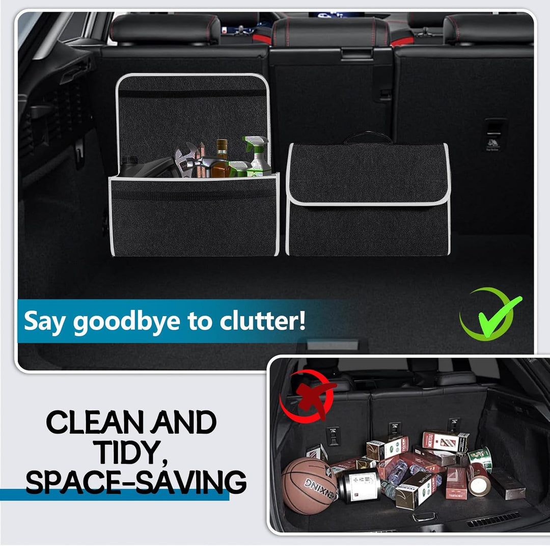 Auto Kofferraum Organizer, Rutschfester & Faltbarer Filz-Organizer, Kfz Box Kofferraum Toolbag Geeig