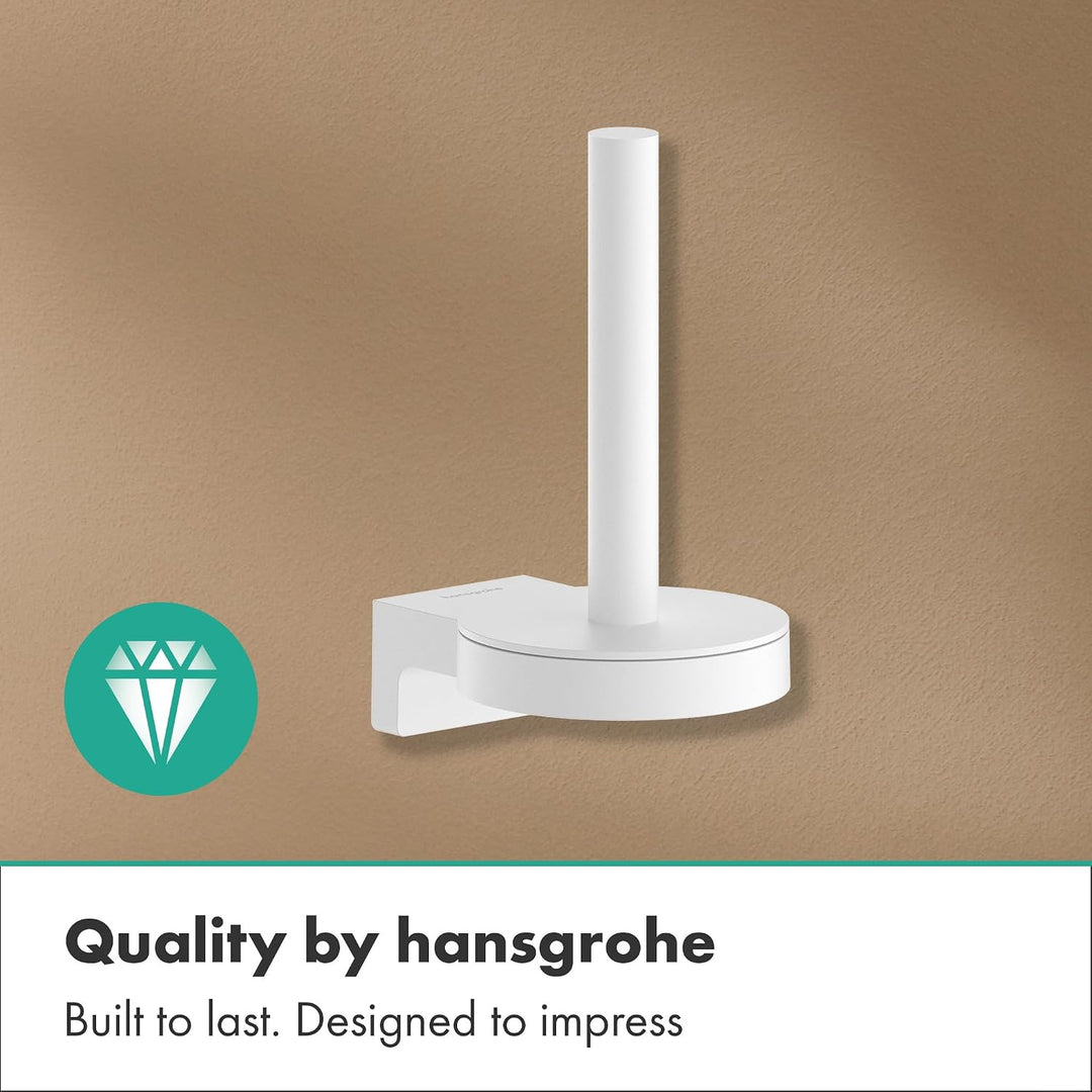 hansgrohe AddStoris S - Ersatzpapierrollenhalter, Toilettenpapierhalter für Wandmontage, Klopapierha