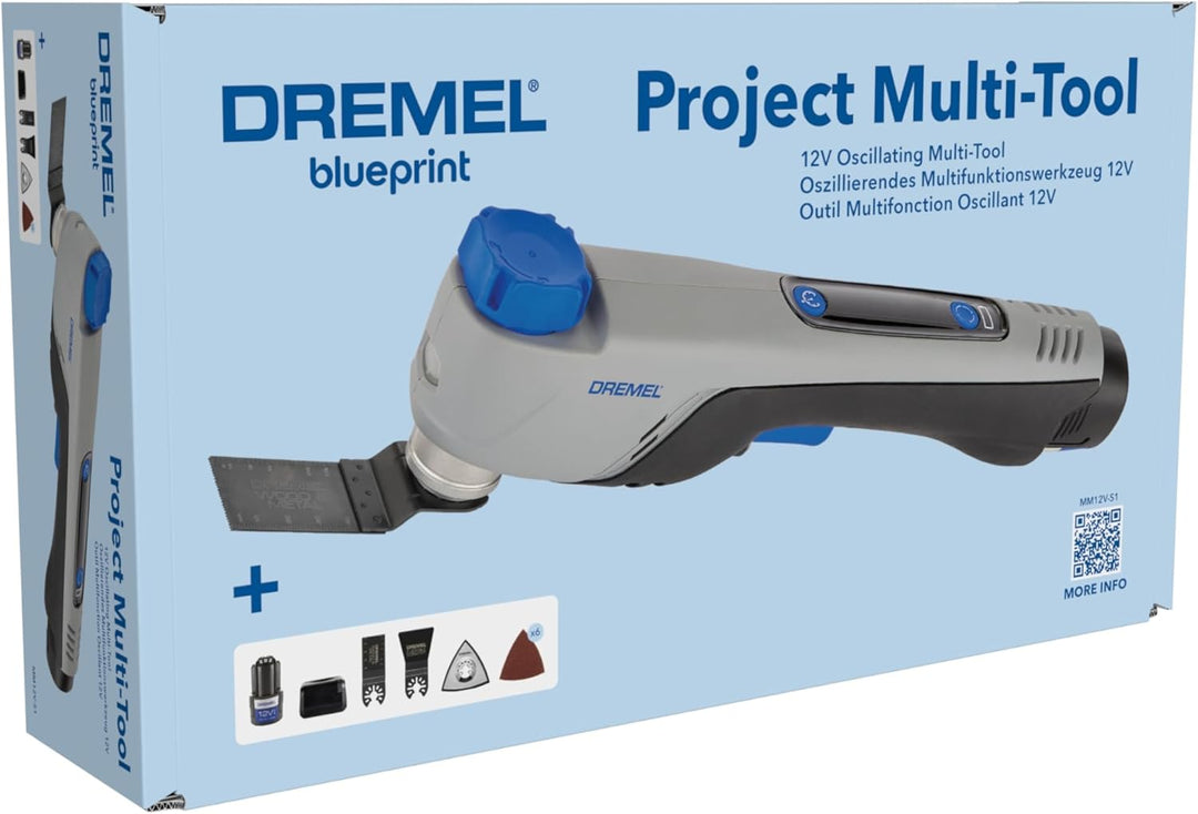 Dremel Blueprint 12V Bürstenloses Oszillierendes Multifunktionswerkzeug mit Anwendungsauswahl und va