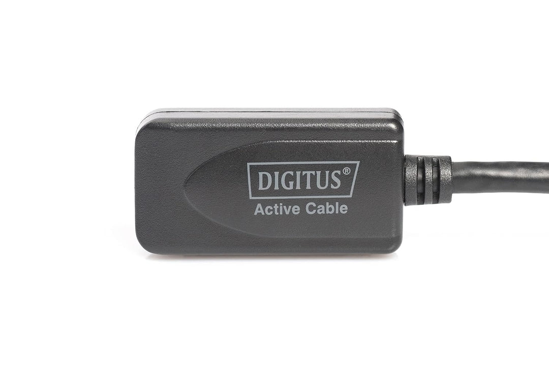 DIGITUS Aktives USB 2.0 Verlängerungskabel, Repeaterkabel, 20 m Länge, USB A Stecker auf USB A Buchs