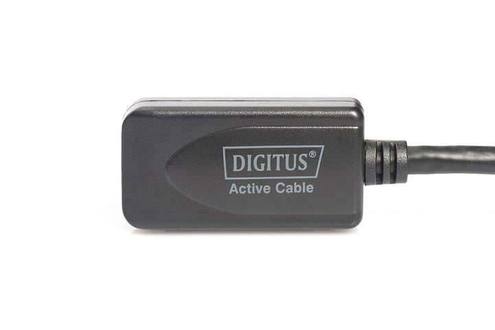 DIGITUS Aktives USB 2.0 Verlängerungskabel, Repeaterkabel, 20 m Länge, USB A Stecker auf USB A Buchs