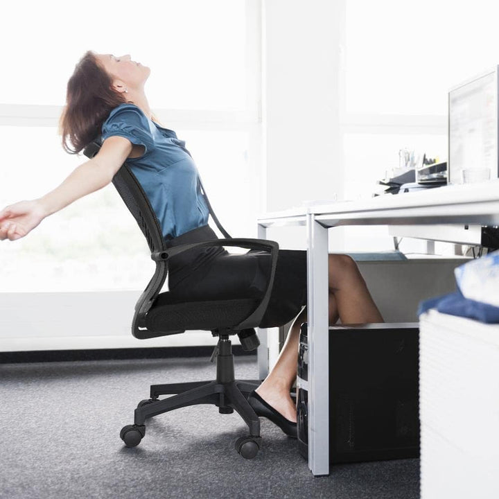 Yaheetech 2 Stück Bürostuhl, Schreibtischstuhl ergonomisch, Drehstuhl mit Netzbespannung, höhenverst