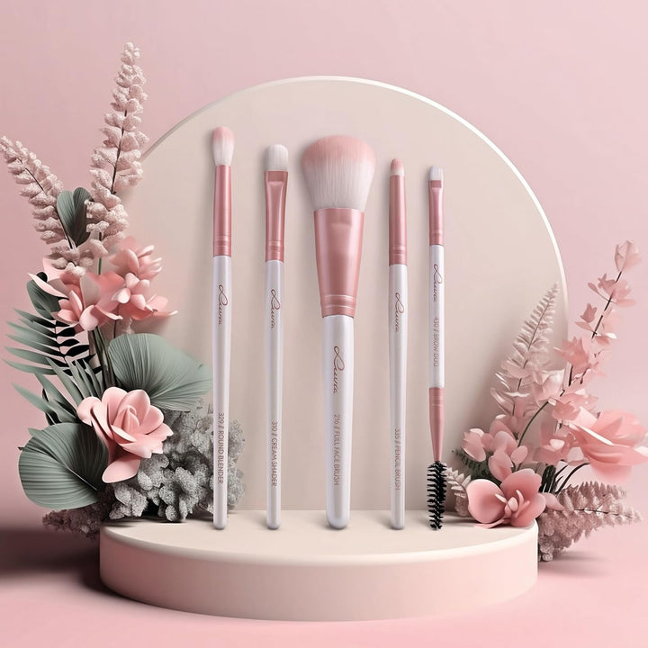 Make-Up Pinselset Luvia, Daily Selection Brush Set, Puder, Augenbrauen Und Augenpinsel Im Set, 5 Veg