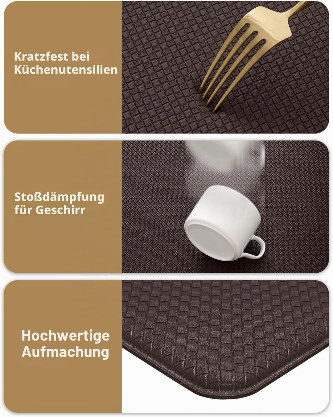 Color G Küchenläufer 44x150CM, küchenteppich waschbar rutschfest, Teppich küche mit Ölfest und Wasse