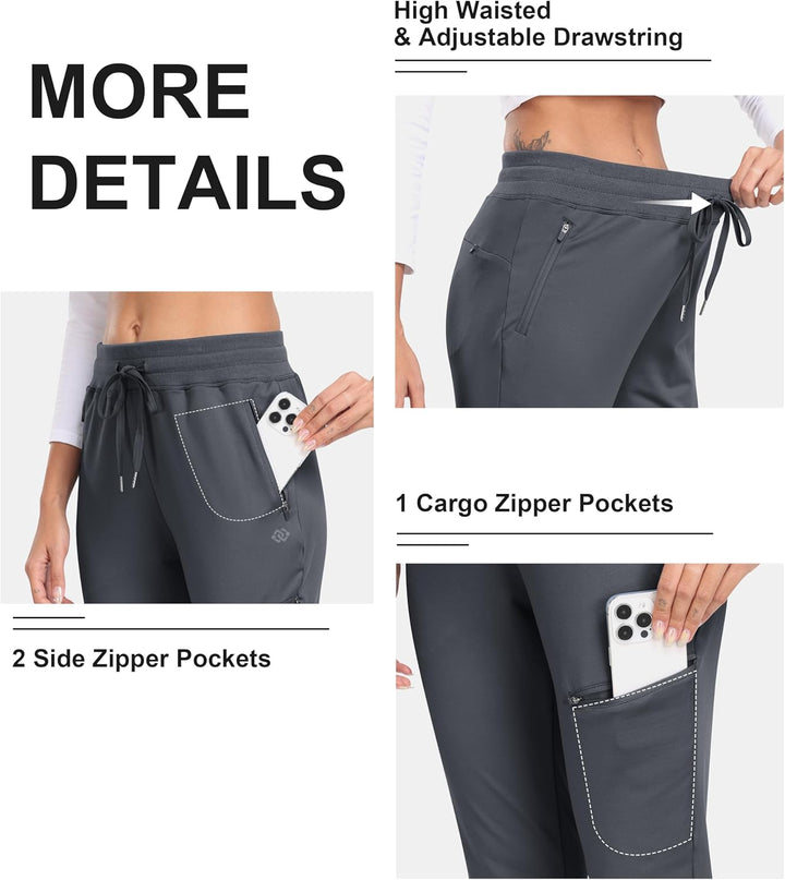 MoFiz Jogginghose Damen Thermohose Mikrofleece Sporthose Atmungsaktiv Waterproof Sweatpants mit Reis